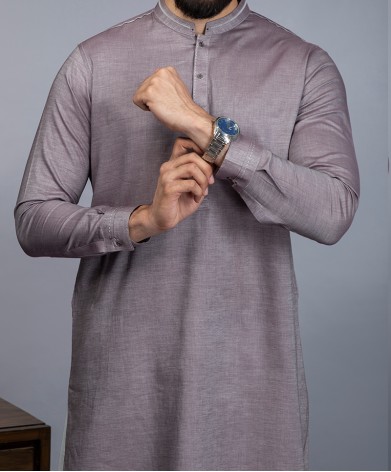 Men Kurta - Light Brown