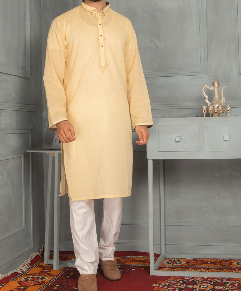 MEN FORMAL YELLOW KURTA