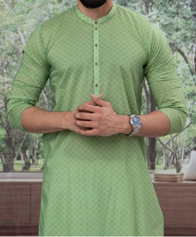 Men Kurta - Green