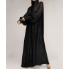 Al-Anaaqa 3 Pc Set Abaya-Black