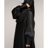 Al-Anaaqa 3 Pc Set Abaya-Black