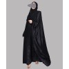 Metallic 3Pc Set Abaya- Black