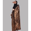 Metallic 3Pc Set Abaya- Copper