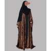 Metallic 3Pc Set Abaya- Copper