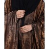 Metallic 3Pc Set Abaya- Copper