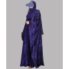 Metallic 3Pc Set Abaya- Purple