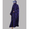 Metallic 3Pc Set Abaya- Purple