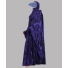 Metallic 3Pc Set Abaya- Purple