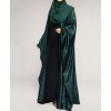 Metallic 3Pc Set Abaya- Emarald