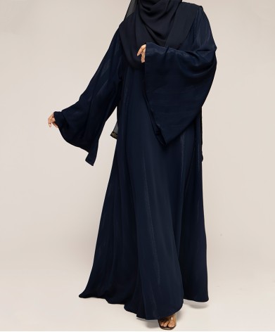 Queen Dress Abaya - Oxford Blue Print-2