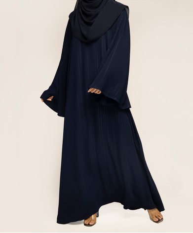 Queen Dress Abaya - Oxford Blue Print-1