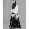 Smokey 4 Pc Set Abaya- Charcoal Grey