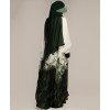 Smokey 4 Piece Set Abaya- Forest Green