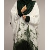 Smokey 4 Piece Set Abaya- Forest Green