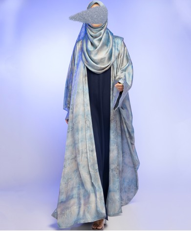 Sofia 4 Pc Abaya Set - Polar Blue