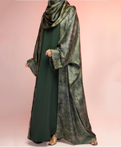 Sofia 4 Pc Abaya Set - Basil