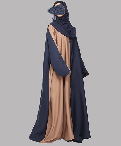 2 Tone Abaya - Blue