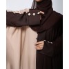 2 Tone Abaya - Brown