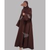 Web 3 Pc Set Abaya - Brown