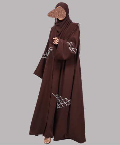 Web 3 Pc Set Abaya - Brown