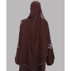 Web 3 Pc Set Abaya - Brown