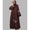 Web 3 Pc Set Abaya - Brown