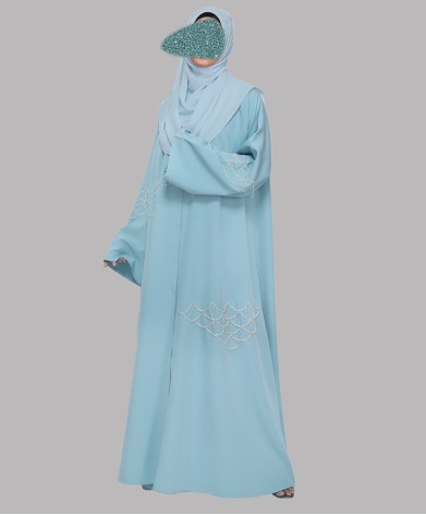 Web 3 Pc Set Abaya - Sky