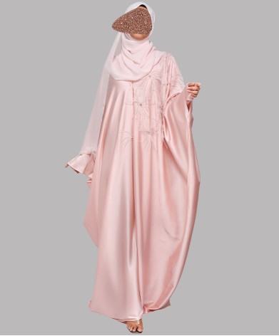 Blush 4 Pc Set Abaya - Pink