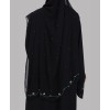 Flower 4 Pc Set Abaya - Black