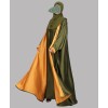 Dual Tone Satin 4 Pc Set Abaya