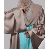 Dual Tone Satin  3 Pc Set Abaya