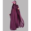 Daliya 4 Pc Set Abaya - Deep Grape