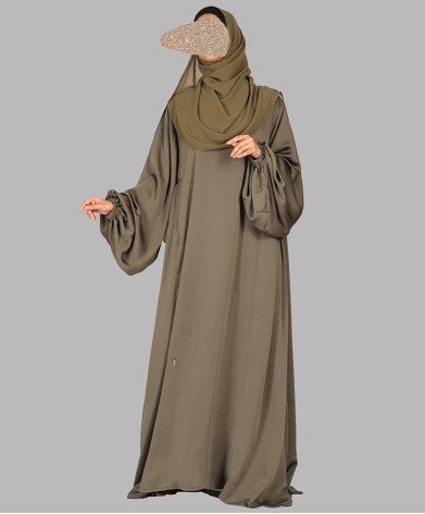 Farasha 3 Pc Set Abaya - Olive