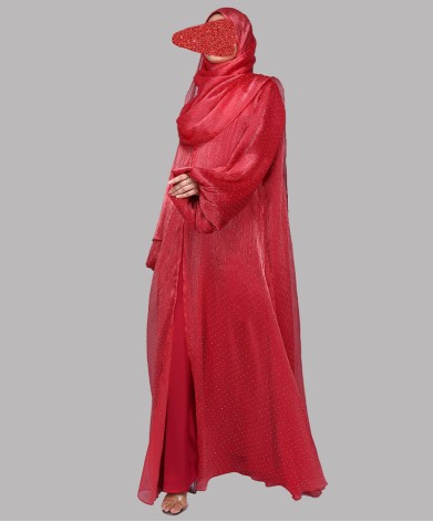 Sitara Abaya - Chilli Red