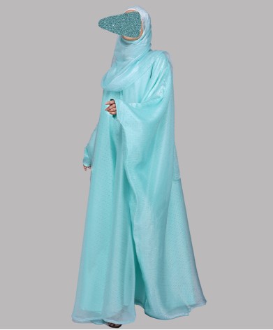 Sitara Abaya - Mint Blue