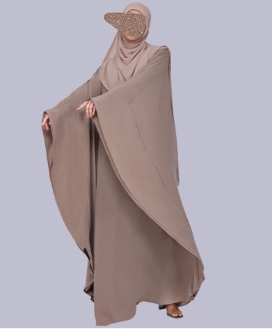 Alana 3 Pc Set Abaya - Nude