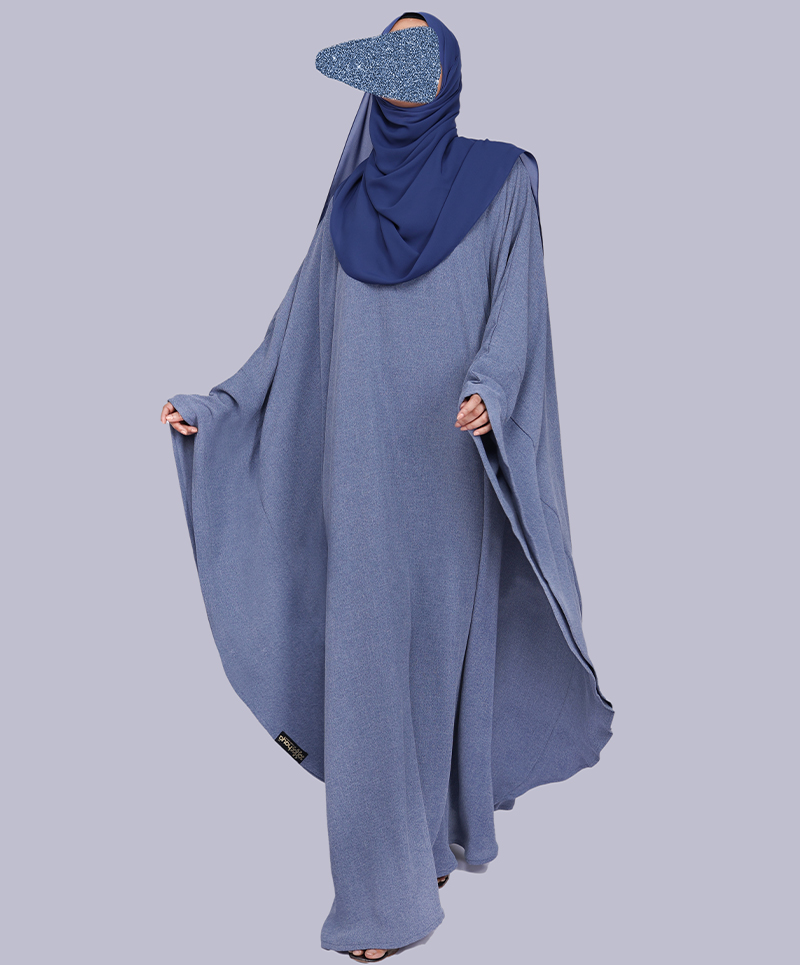 Alana 3 Pc Set Abaya - French Blue