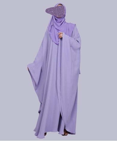 Alana 3 Pc Set Abaya - Orchid