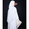 White Gold 3 Pc Set Abaya