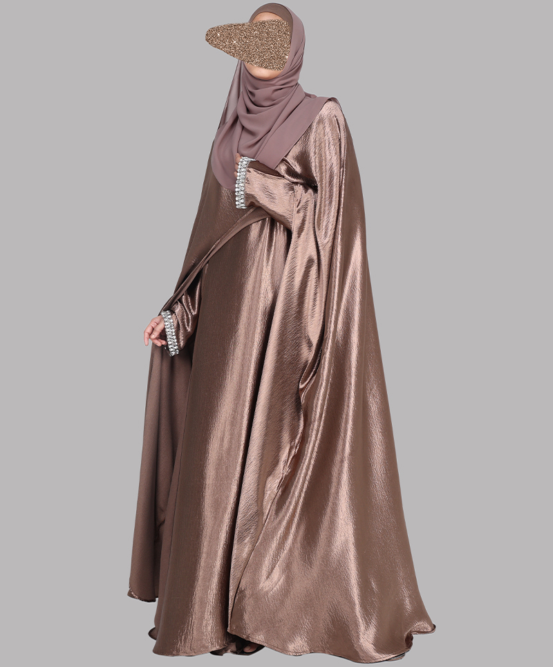 Zahra 4 Pc Set Abaya - Coffee