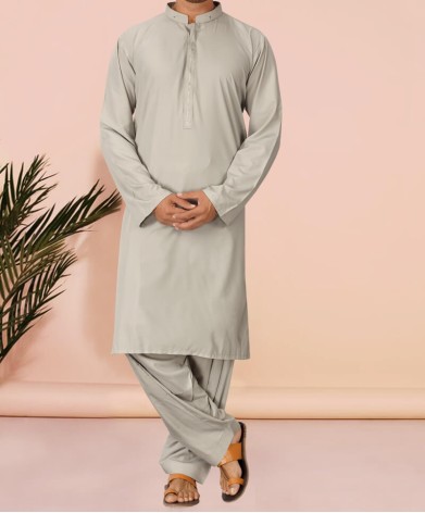 Men Shalwar Kameez - Grey