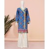 Blue Web Lawn Printed 1Pc Stitched Kurti