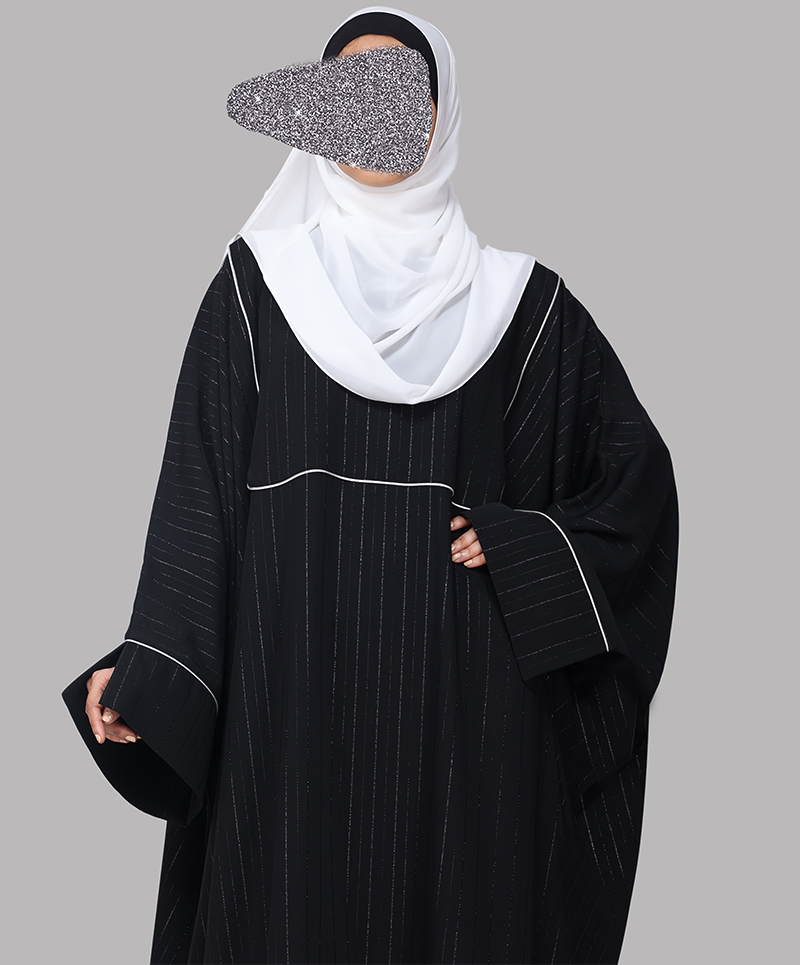 Regal 3 Pc Set Abaya - Black