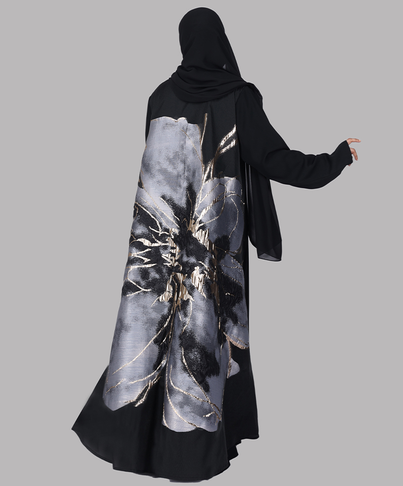 Zahra Rose Abaya - Grey