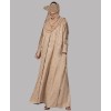 Feather Coll. Abaya - Beige Gold