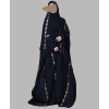 Bisht 4 Pc Set Abaya - Gold Rhinestone