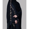 Bisht 4 Pc Set Abaya - Gold Rhinestone