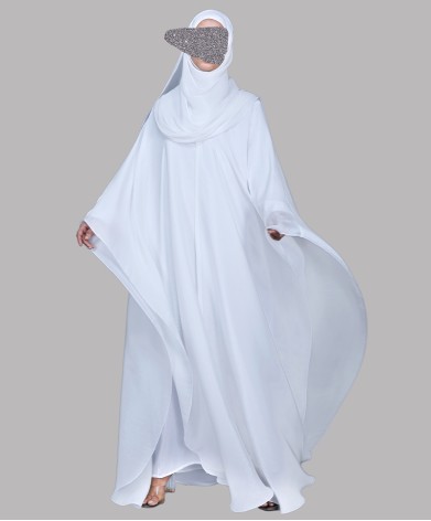 Daliya 4 Pc Set Abaya - White