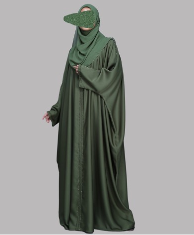 Abaya 3 Pc Set - Olive