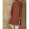 MEN KURTA PLAIN BROWN